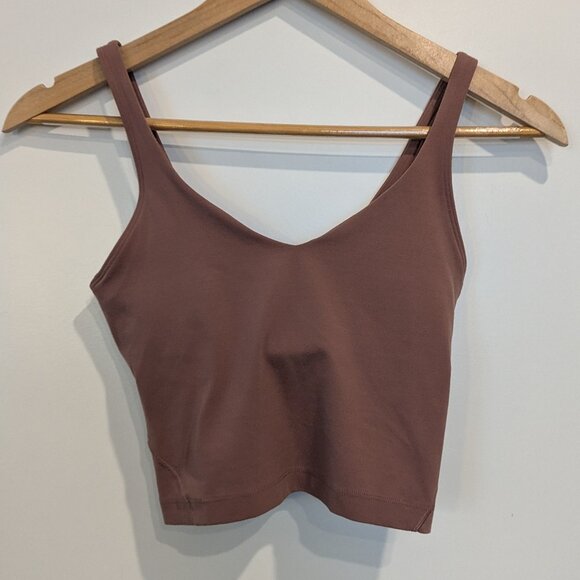Lululemon Tank Top Women's Size 2 Pink Chai Align Crop Athleisure Sporty Yoga - Picture 8 of 11